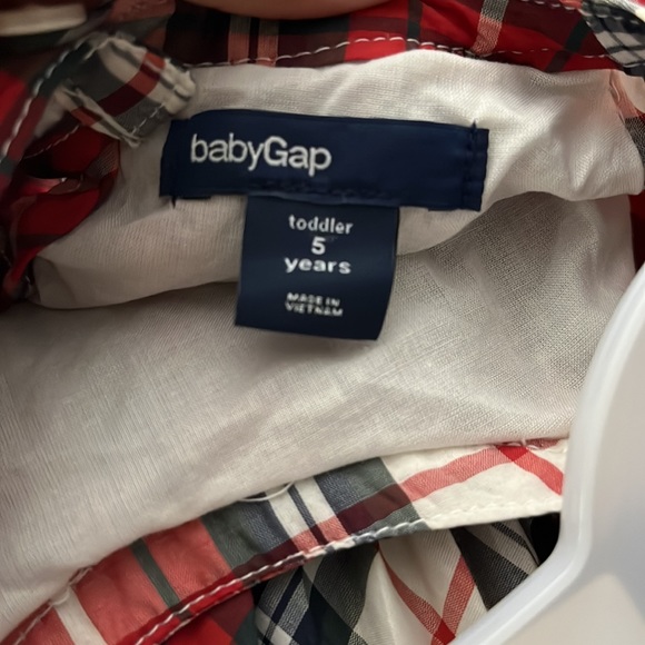 Gap Christmas Holiday Plaid Pleated Dress size 5 Toddler - Picture 10 of 11